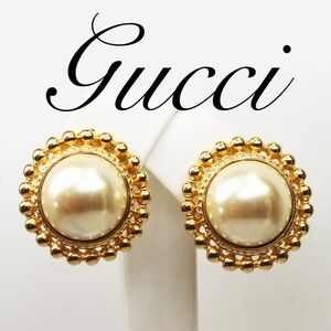 ⚜️ Stupendo Vintage PAOLO GUCCI Pearl Earrings